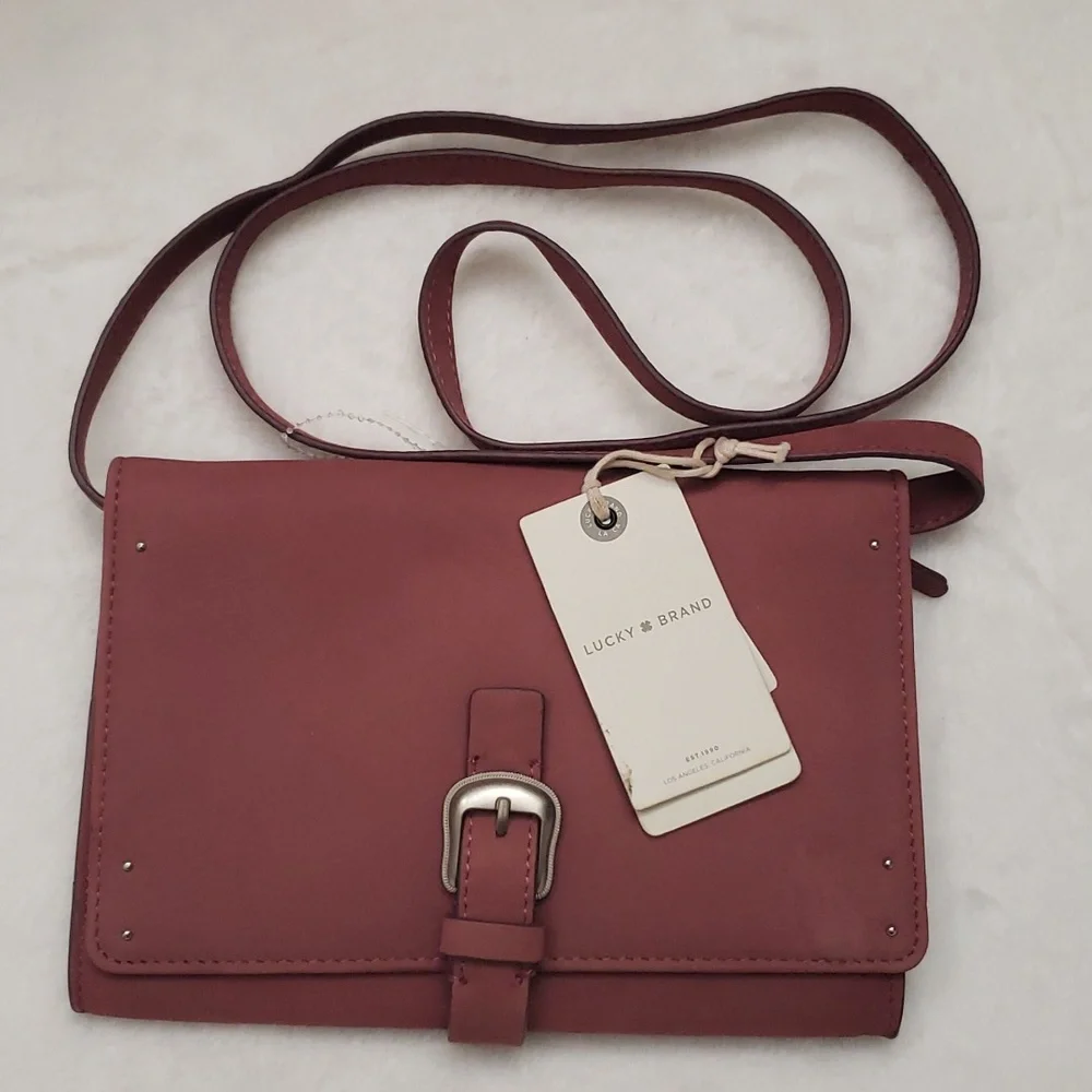 Luck Brand Women's‎ LYSA Convertible crossbody Deco Rose bag.